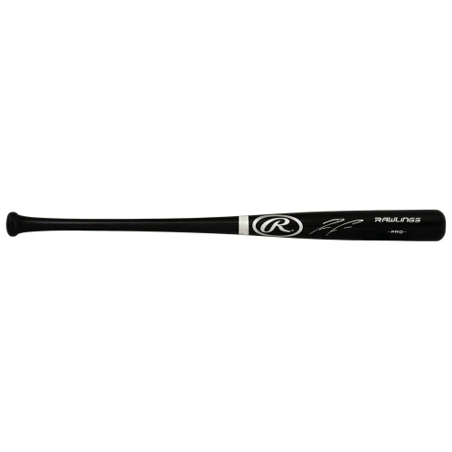 Ronald Acuna Jr Signed Rawlings Black Baseball Bat - (Beckett)
