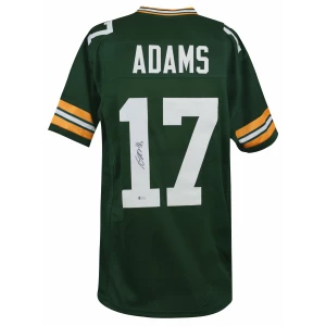 Davante Adams Signed Green Custom Football Jersey - (Beckett)