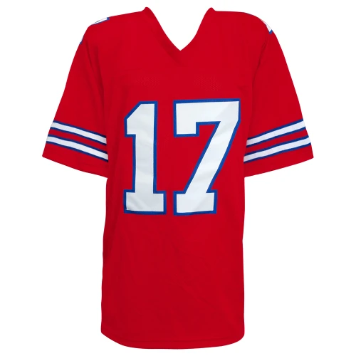 Josh Allen Signed Red Custom Football Jersey - (Beckett) - Image 3