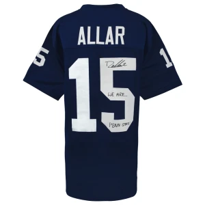 Drew Allar Signed Navy Custom College Football Jersey w/We Are Penn State