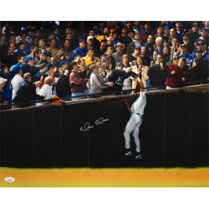 Moises Alou Signed Chicago Cubs 2003 NLCS Bartman Foul Ball 16x20 Photo - (JSA)