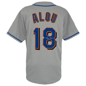 Moises Alou Signed Grey Custom Baseball Jersey