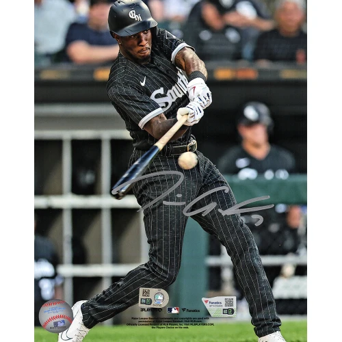 Tim Anderson Signed Chicago White Sox Swinging Action Black Jersey 8x10 Photo - (Fanatics)