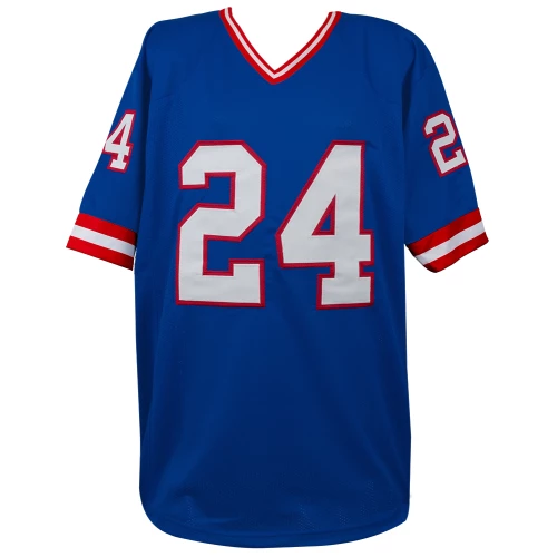 Ottis Anderson Signed Blue T/B Custom Football Jersey - Image 2