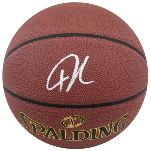 Giannis Antetokounmpo Signed Spalding Elevation Brown NBA Basketball
