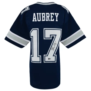 Brandon Aubrey Signed Navy Custom Football Jersey - (Beckett)