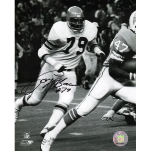 Coy Bacon Signed Cincinnati Bengals B&W Action 8x10 Photo