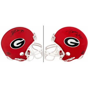 Champ Bailey & Boss Bailey Signed Georgia Bulldogs Riddell (VSR4) Mini Helmet