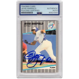 Jesse Barfield Signed Blue Jays Baseball Trading Card (Various) - (PSA Encapsulated)