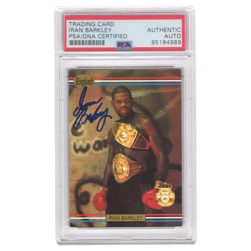 Iran Barkley Signed 1991 Ringlords Boxing Trading Card #25 - (PSA Encapsulated)