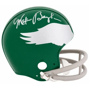 Maxie Baughan Signed Philadelphia Eagles Throwback 2-Bar Riddell (VSR4) Mini Helmet