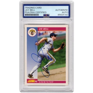 Jay Bell Signed PIrate Baseball Trading Card (Various) - (PSA Encapsulated)