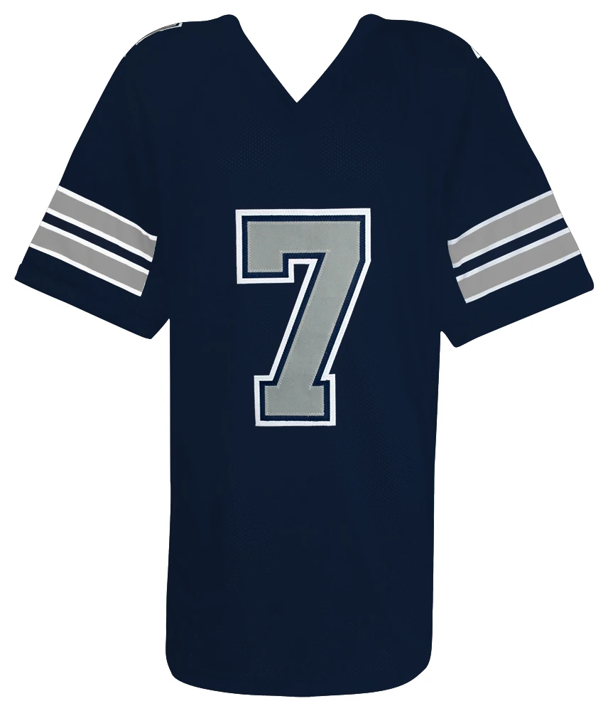 Steve Beuerlein Signed Navy Custom Football Jersey w/SB XXVII Champs - Image 2