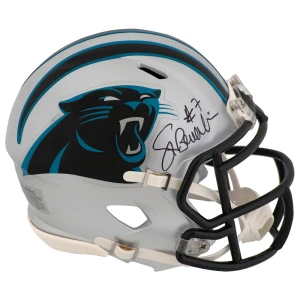 Steve Beuerlein Signed Carolina Panthers Riddell Speed Mini Helmet