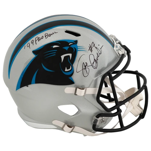 Steve Beuerlein Signed Carolina Panthers Riddell Full Size Speed Replica Helmet w/99 Pro Bowl