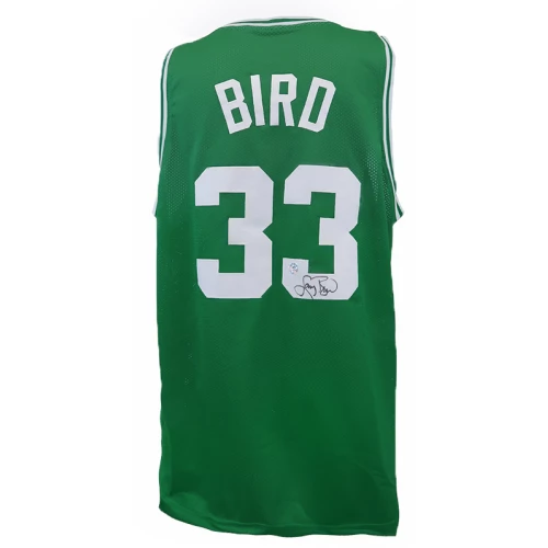 Larry Bird Signed Green Custom Basketball Jersey