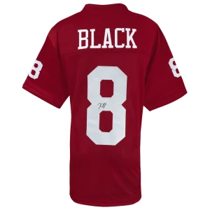 Kaelon Black Signed Red Custom College Football Jersey