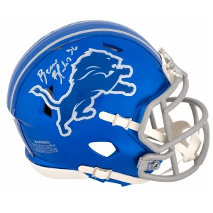 Bennie Blades Signed Detroit Lions FLASH Riddell Speed Mini Helmet