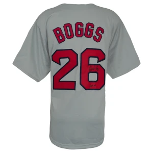 Wade Boggs Signed Grey Custom Baseball Jersey w/HOF'05