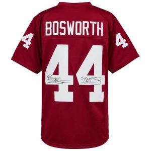 Brian Bosworth Signed Red Custom College Football Jersey w/The Boz