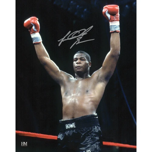 Riddick Bowe Signed Boxing Arms Raised 8x10 Photo