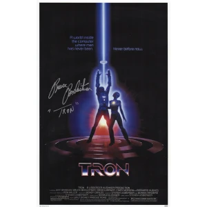 Bruce Boxleitner Signed Tron 11x17 Movie Poster w/Tron