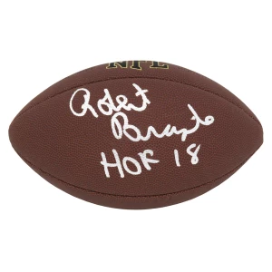 Robert Brazile Signed Wilson Super Grip Full Size NFL Football w/HOF'18