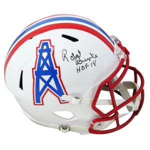 Robert Brazile Signed Houston Oilers Throwback Riddell Full Size Speed Replica Helmet w/HOF'18