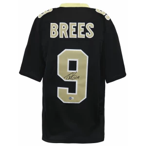Drew Brees Signed Black Custom Football Jersey (Beckett)