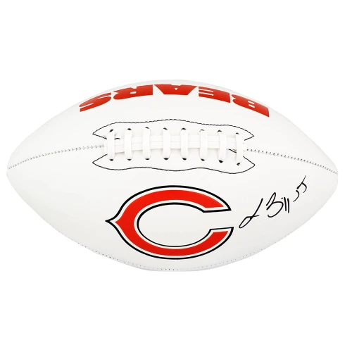 Lance Briggs Signed Chicago Bears Fanklin White Logo Football