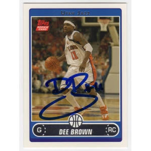 Dee Brown Signed 2006 Topps Rookie Basketball Trading Card #229