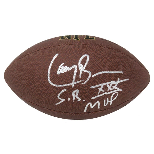 Larry Brown Signed Wilson Super Grip Full Size NFL Football w/SB XXX MVP