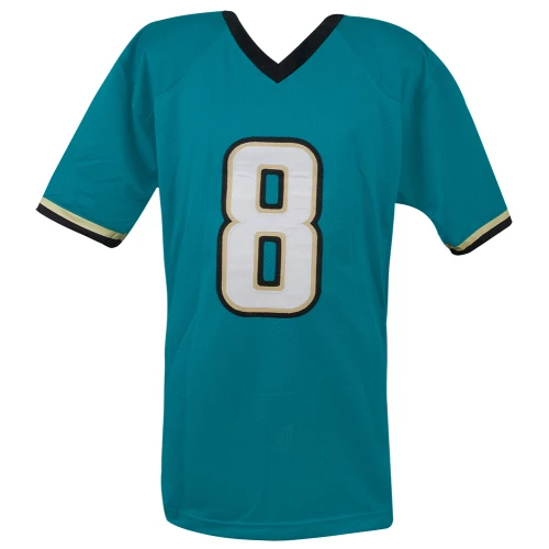Mark Brunell Signed Teal Custom Football Jersey w/3x Pro Bowl - Image 2