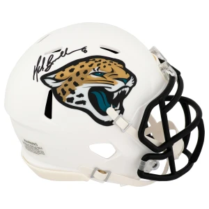 Mark Brunell Signed Jacksonville Jaguars 2024 Alternate White Riddell Speed Mini Helmet