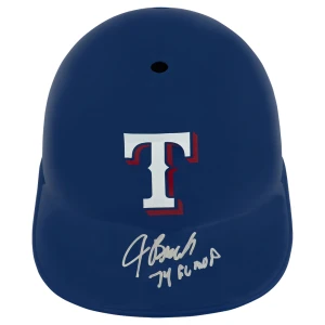 Jeff Burroughs Signed Texas Rangers Souvenir Replica Batting Helmet w/74 MVP