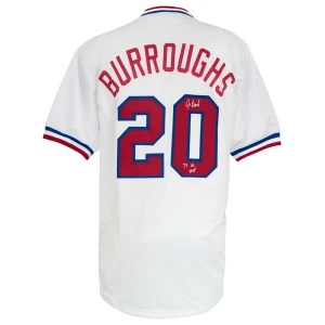 Jeff Burroughs Signed White Throwback Custom Baseball Jersey w/74 AL MVP