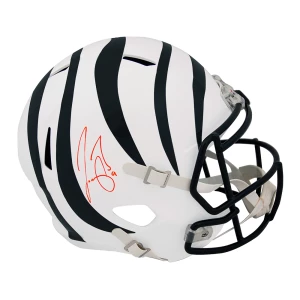Joe Burrow Signed Cincinnati Bengals 2022 Alternate White Riddell Full Size Speed Replica Helmet (Fanatics)