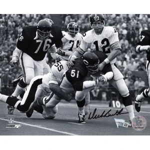 Dick Butkus Signed Chicago Bears Fumble Recovery vs Steelers 8x10 Photo - (Fanatics)