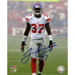 James Butler Signed New York Giants White Jersey Action 8x10 Photo