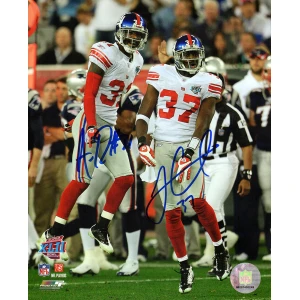 James Butler & Aaron Ross Dual Signed New York Giants Super Bowl XLII 8x10 Photo
