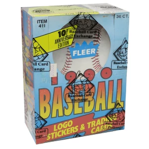 1990 Fleer Baseball Card Unopened Wax Box BBCE Wrapped From A Sealed Case (FASC) - 36 Packs