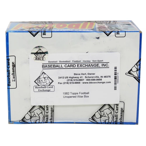1982 Topps Football Unopened X-Out Wax Box BBCE Sealed Wrapped - 36 Packs - Image 2