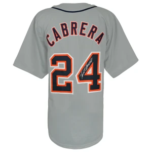 Miguel Cabrera Signed Grey Custom Baseball Jersey