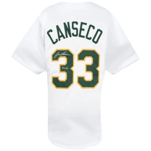 Jose Canseco Signed White Custom Baseball Jersey w/40-40