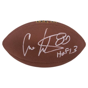 Cris Carter Signed Wilson Super Grip Full Size NFL Football w/HOF'13