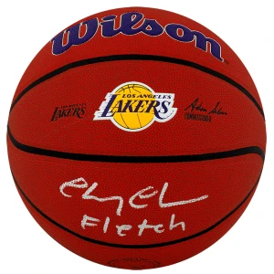 Chevy Chase Signed Los Angeles Lakers Logo Wilson NBA Basketball w/Fletch