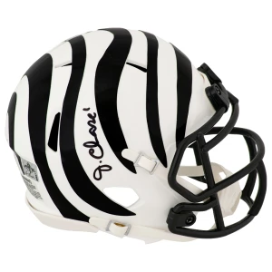 Ja'Marr Chase Signed Bengals Alternate White Riddell Speed Mini Helmet - (Beckett)