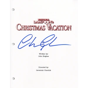 Chevy Chase Signed National Lampoon's Christmas Vacation Movie Script Cover Page