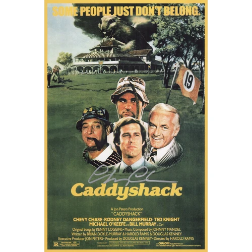 Chevy Chase Signed 'Caddyshack' 11x17 Movie Poster (Silver Ink)
