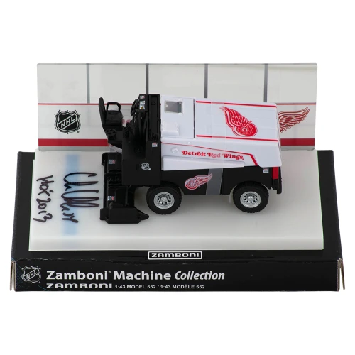 Chris Chelios Signed Detroit Red Wings NHL Mini Zamboni w/HOF 2013